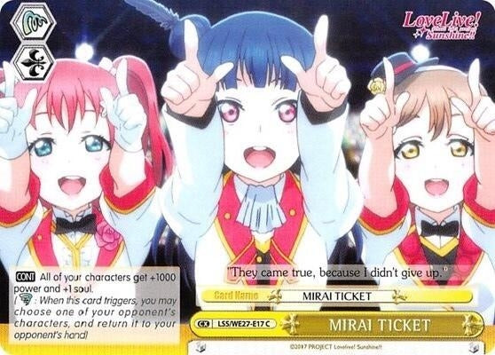 MIRAI TICKET (Yellow) (2717) [LSS/WE27] - Weiss Schwarz Single