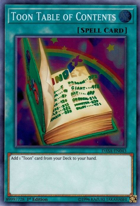 Toon Table of Contents (43) (DASA) - YuGiOh Single
