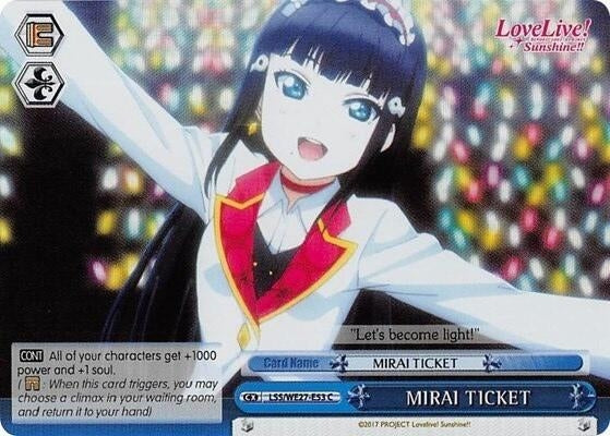MIRAI TICKET (Blue) (Parallel Foil) (2753) [LSS/WE27] - Weiss Schwarz Single