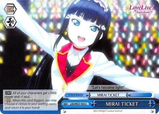 MIRAI TICKET (Blue) (2753) [LSS/WE27] - Weiss Schwarz Single