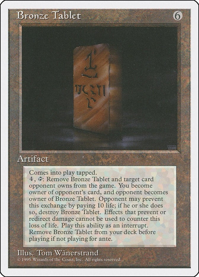 Bronze Tablet [4ED] - MTG Single