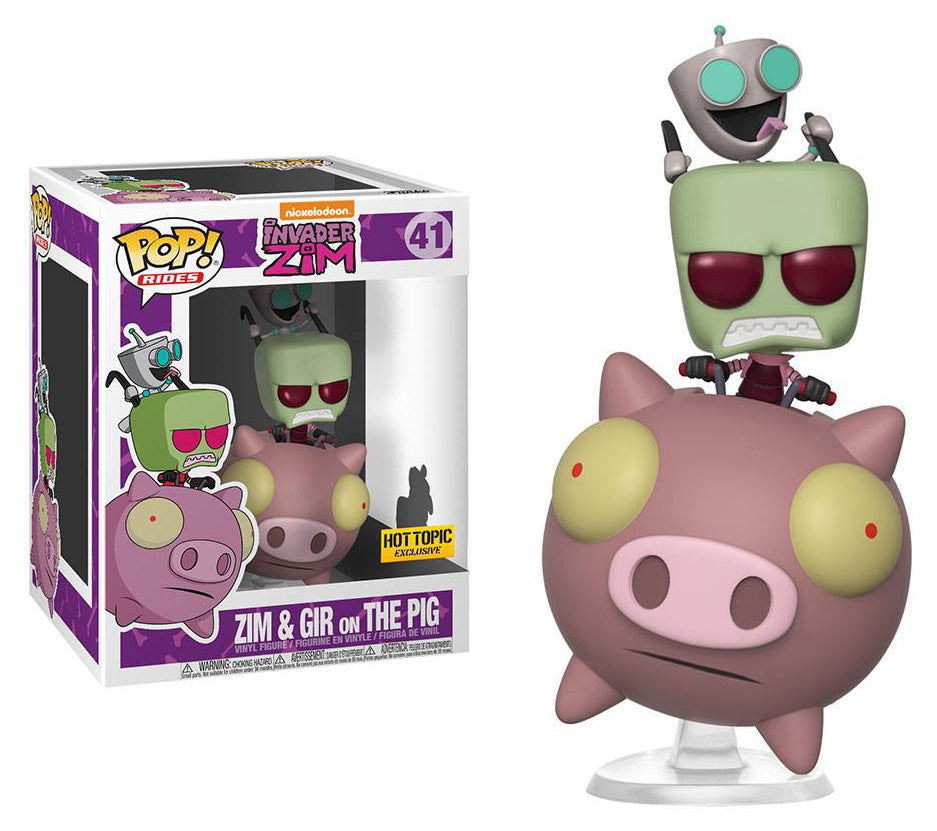 Zim & Gir on The Pig (Hot Topic Exclusive) (41) [POP!] - Funko Sealed