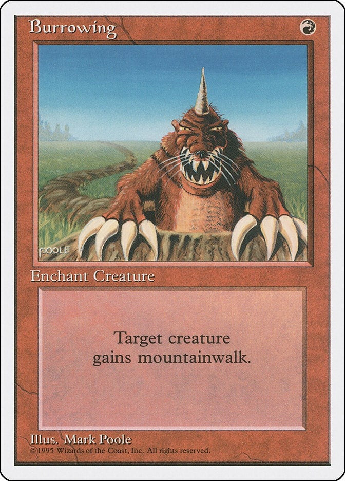 Burrowing [4ED] - MTG Single