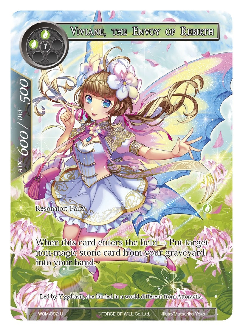 Viviane the Envoy of Rebirth (Full Art) (82) [WOM] - Force of Will Single