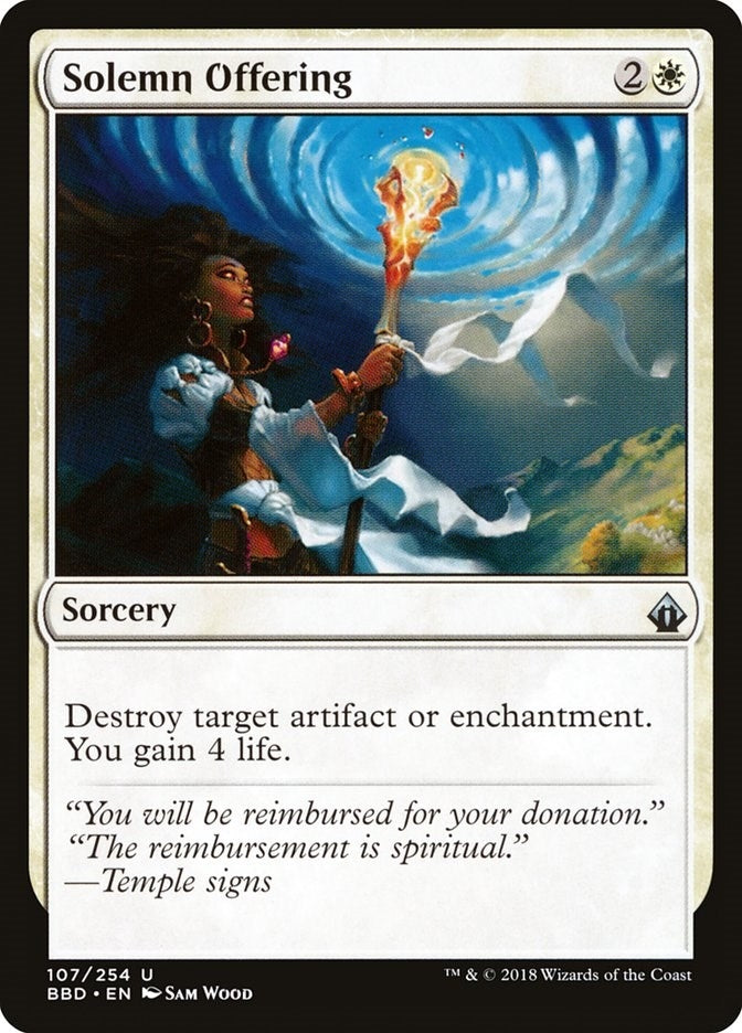 Solemn Offering (107) [BBD] - MTG Single
