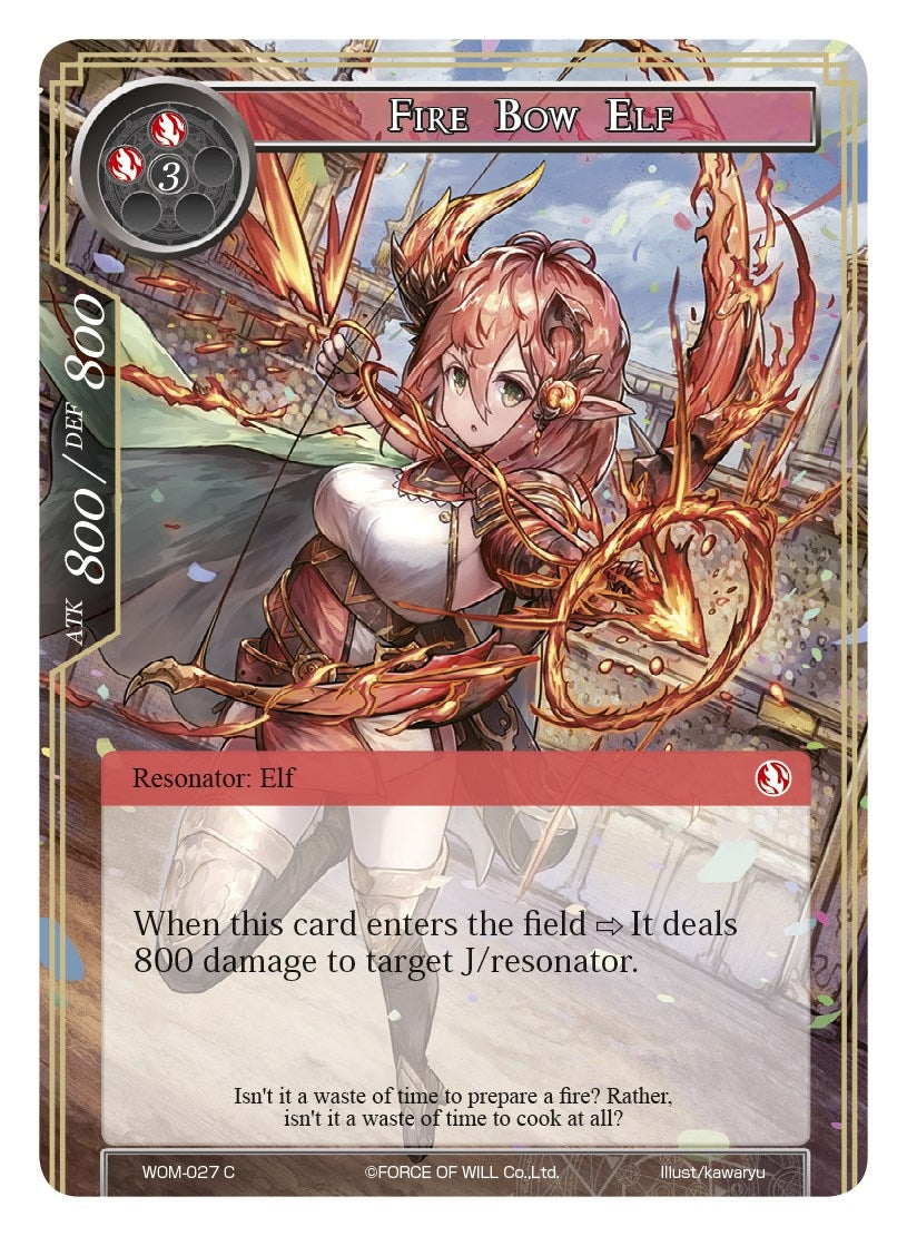 Fire Bow Elf (27) [WOM] - Force of Will Single