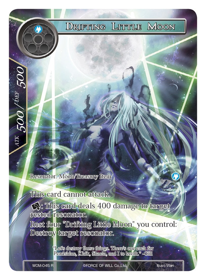 Drifting Little Moon (Full Art) (45) [WOM] - Force of Will Single