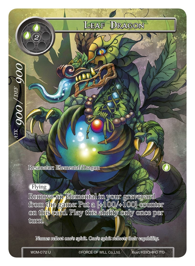 Leaf Dragon (Full Art) (72) [WOM] - Force of Will Single
