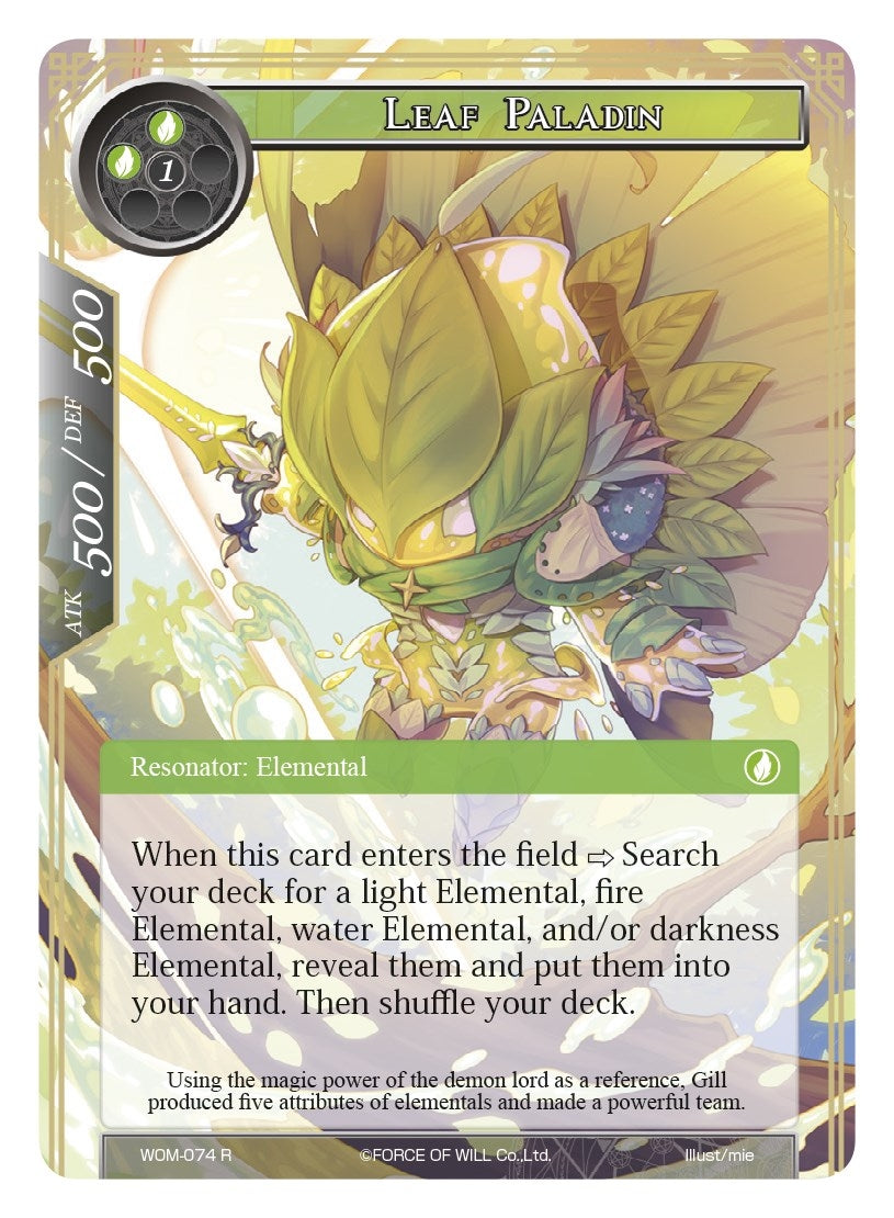 Leaf Paladin (74) [WOM] - Force of Will Single