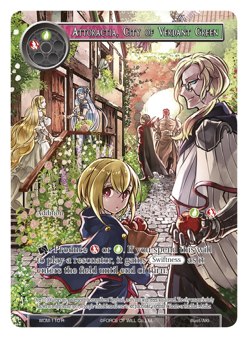 Attoractia City of Verdant Green (Full Art) (110) [WOM] - Force of Will Single