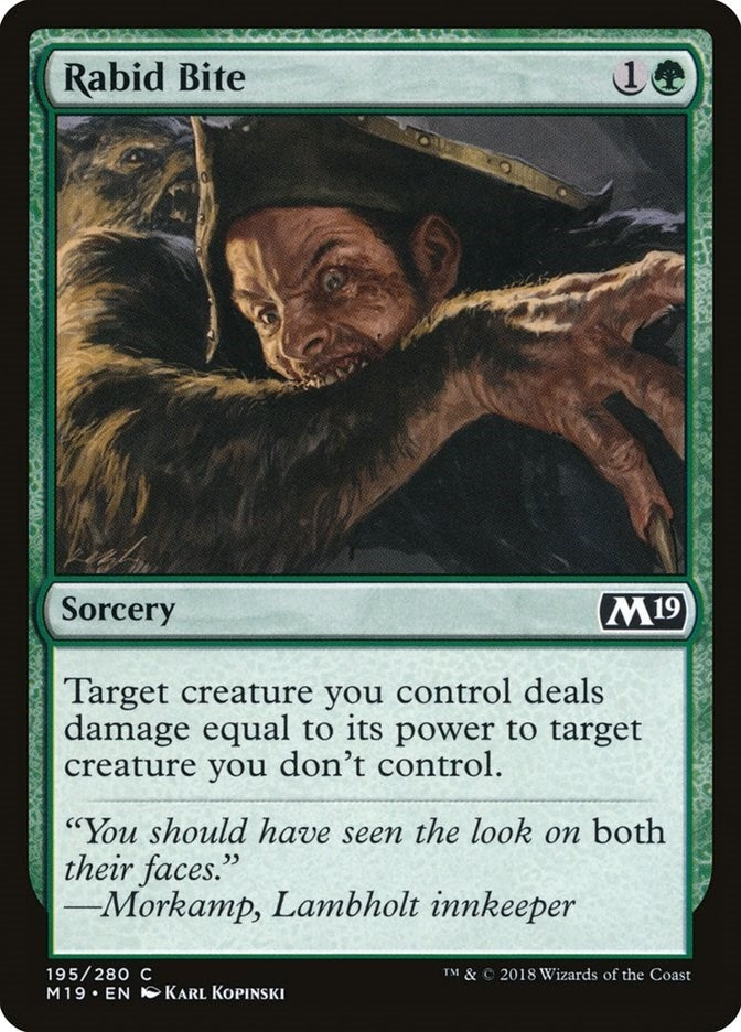 Rabid Bite (195) [M19] - MTG Single