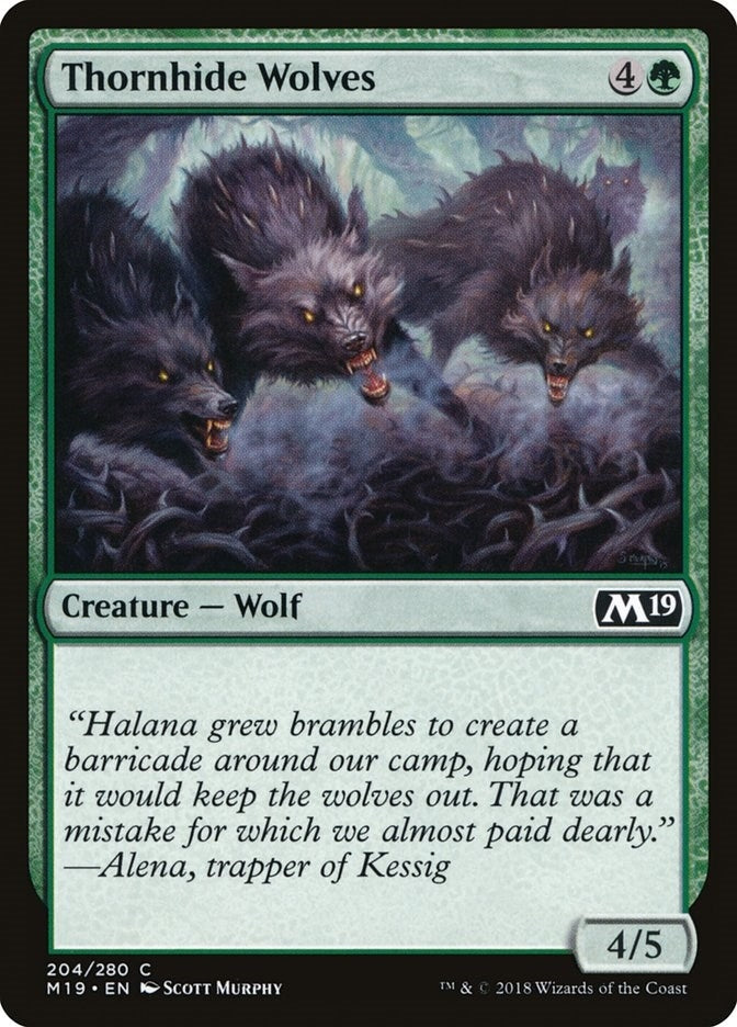 Thornhide Wolves (204) [M19] - MTG Single