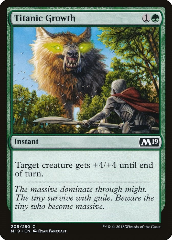 Titanic Growth (205) [M19] - MTG Single
