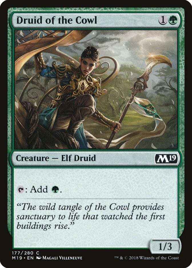 Druid of the Cowl (177) [M19] - MTG Single
