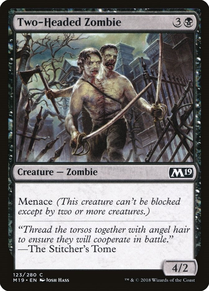 Two-Headed Zombie (123) [M19] - MTG Single