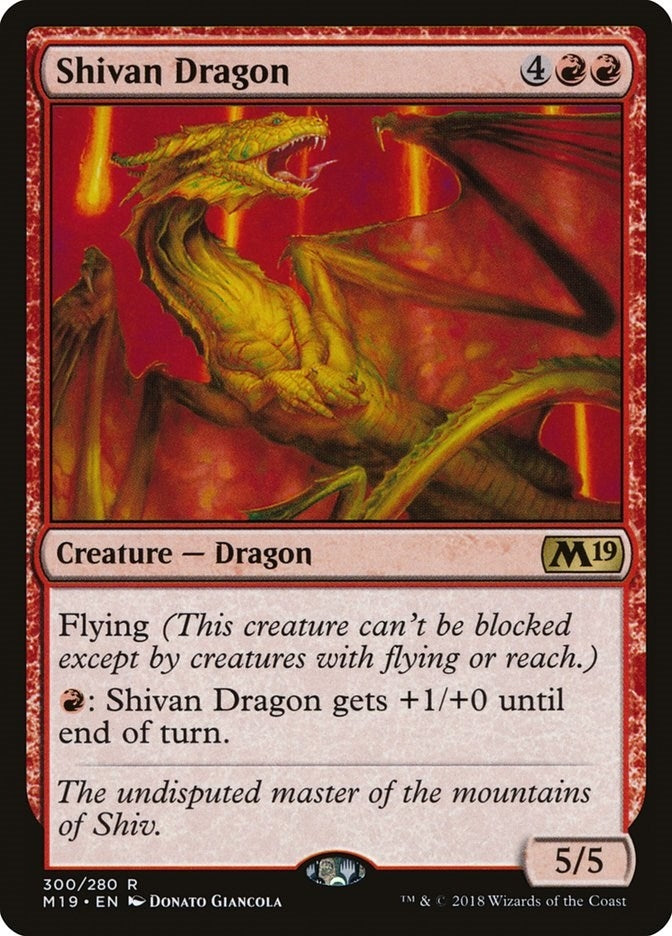 Shivan Dragon (300) [M19] - MTG Single
