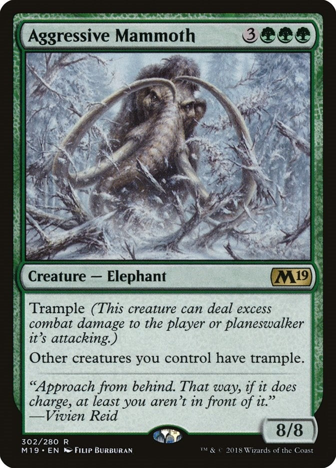 Aggressive Mammoth (302) [M19] - MTG Single