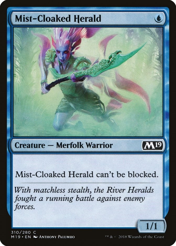 Mist-Cloaked Herald (310) [M19] - MTG Single