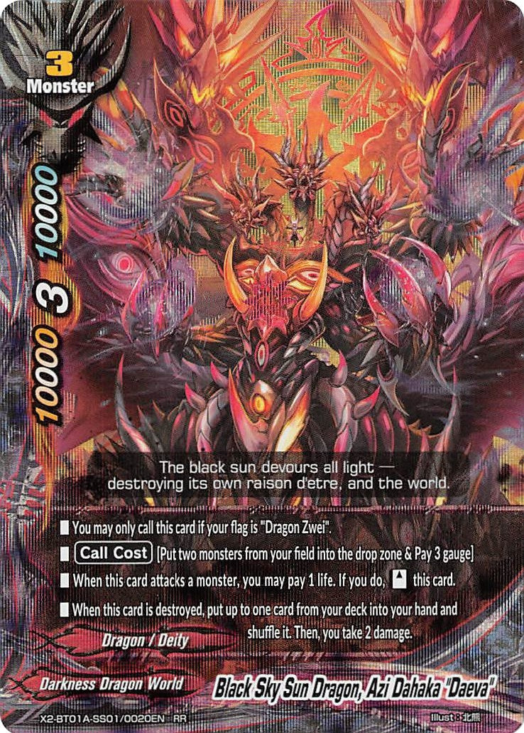Black Sky Sun Dragon Azi Dahaka ’Daeva’ (201010020) [X2BT01A] - Future Card BuddyFight Single