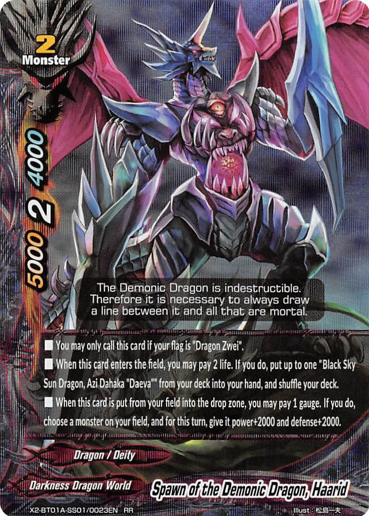 Spawn of the Demonic Dragon Haarid (201010023) [X2BT01A] - Future Card BuddyFight Single