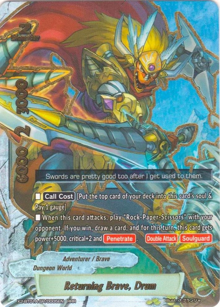 Returning Brave Drum (2010005) [X2BT01A] - Future Card BuddyFight Single