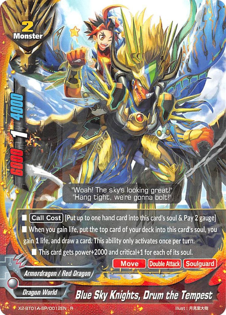Blue Sky Knights Drum the Tempest (2010012) [X2BT01A] - Future Card BuddyFight Single