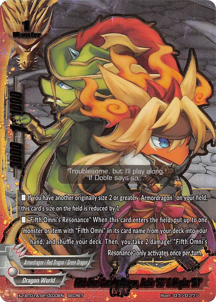 Fifth Omni Cavalry Dragon Doble ’SD’ & Meglax ’SD’ (2010033) [X2BT01A] - Future Card BuddyFight Single