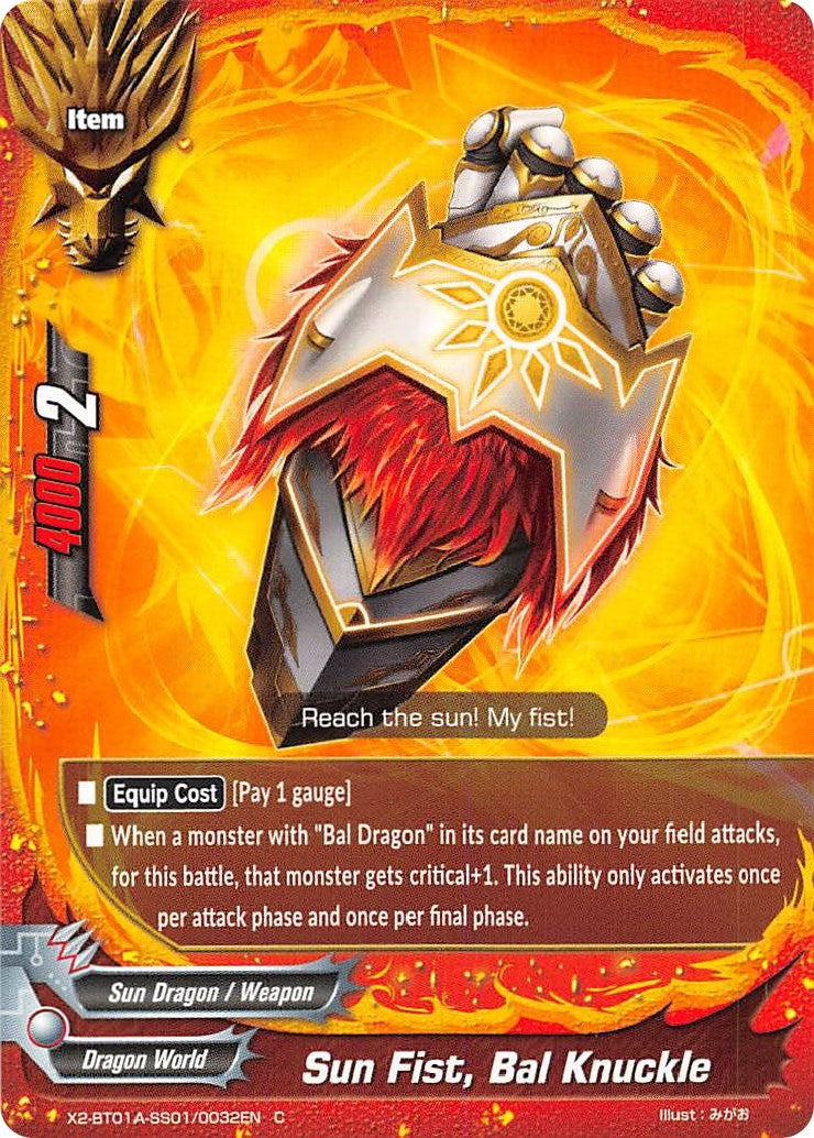 Sun Fist Bal Knuckle (201010032) [X2BT01A] - Future Card BuddyFight Single