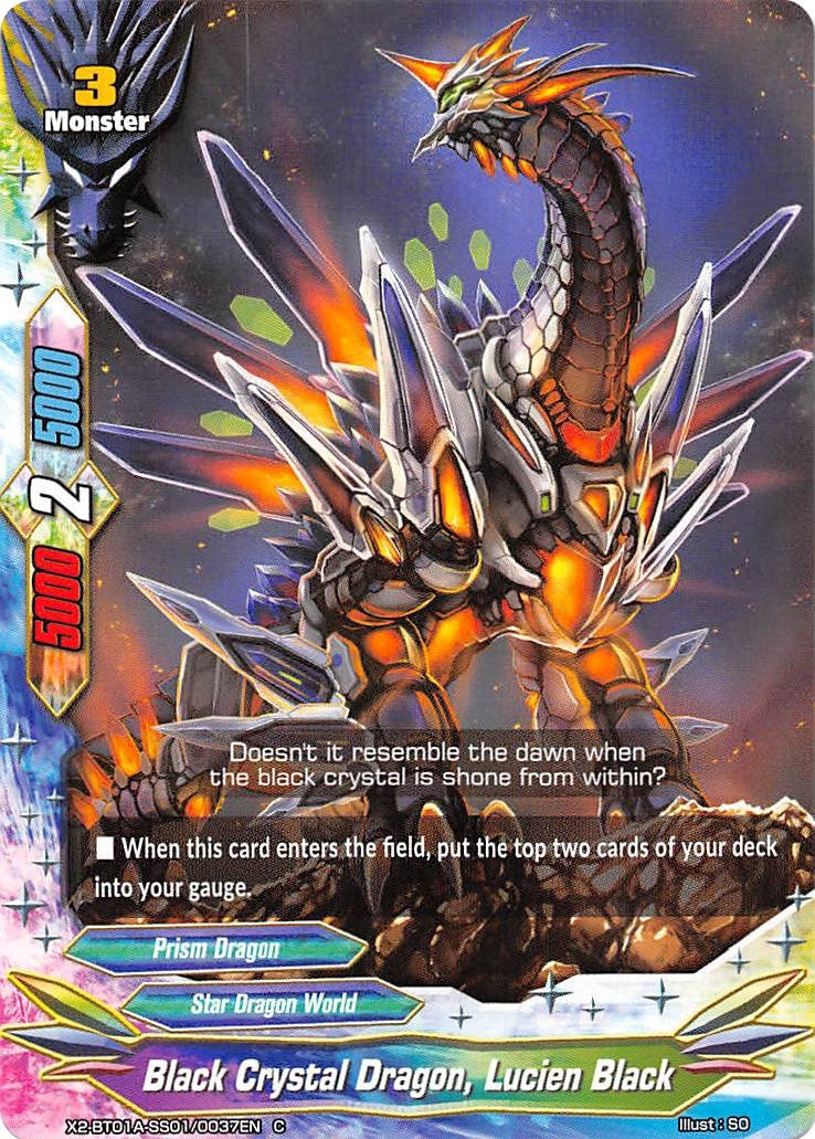 Black Crystal Dragon Lucien Black (201010037) [X2BT01A] - Future Card BuddyFight Single