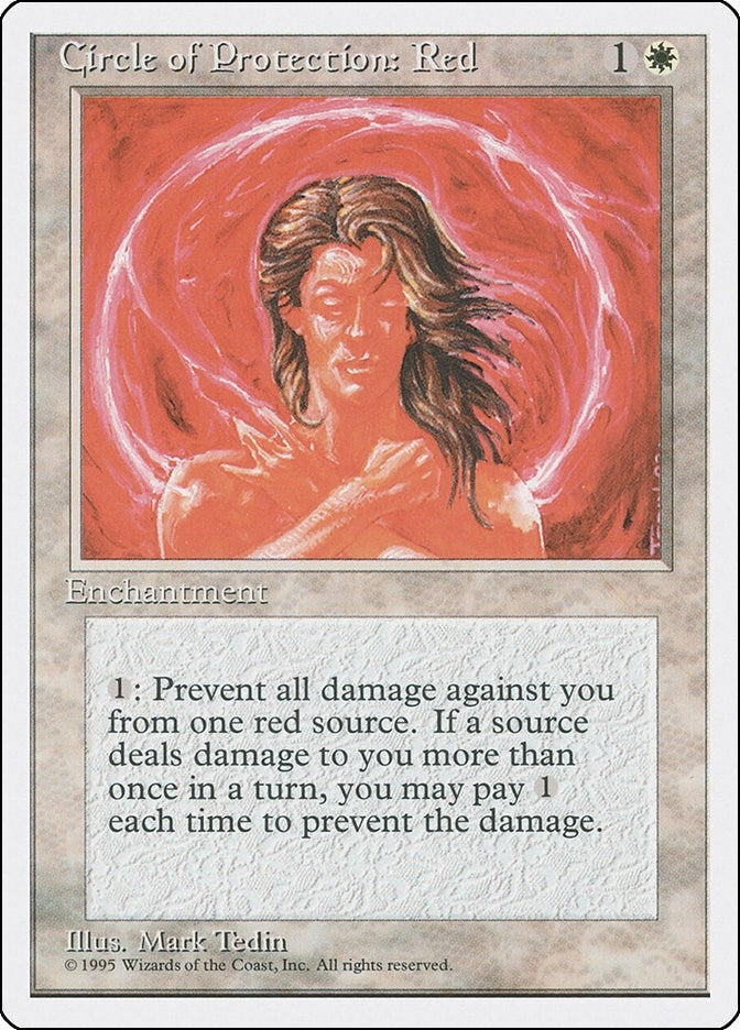 Circle of Protection: Red [4ED] - MTG Single