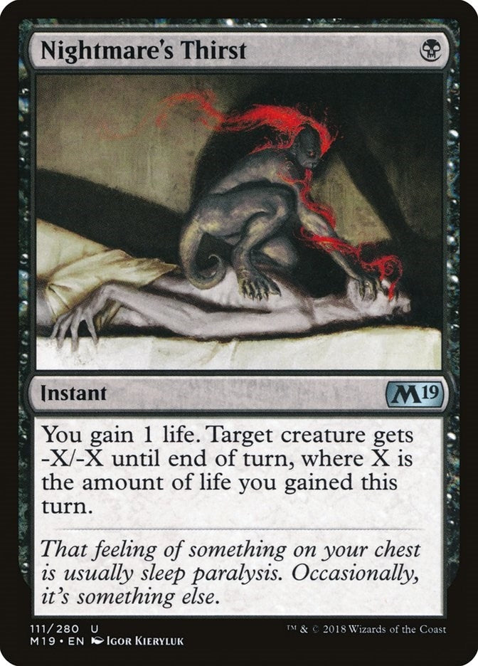 Nightmare’s Thirst (111) [M19] - MTG Single
