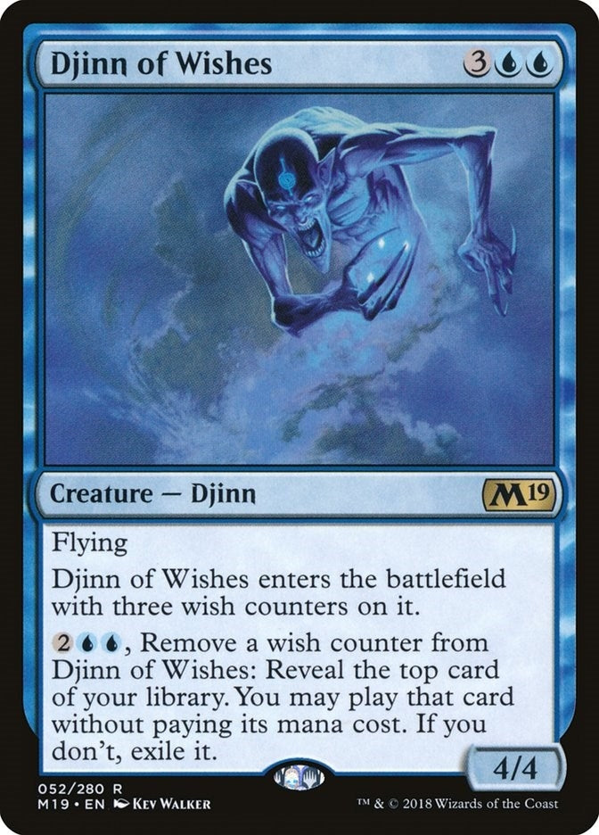 Djinn of Wishes (52) [M19] - MTG Single