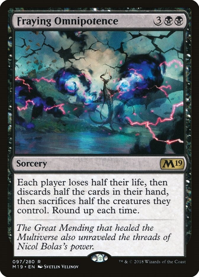 Fraying Omnipotence (97) [M19] - MTG Single
