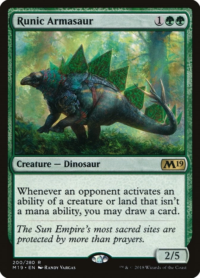 Runic Armasaur (200) [M19] - MTG Single
