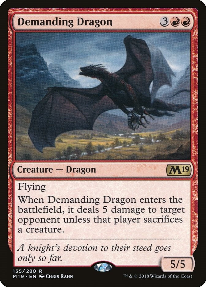 Demanding Dragon (135) [M19] - MTG Single
