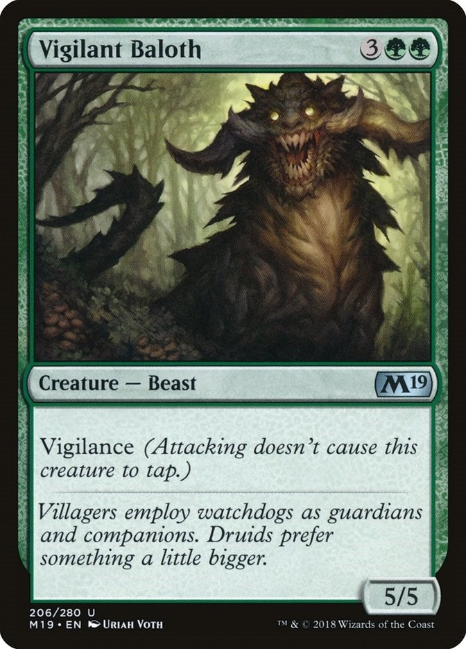 Vigilant Baloth (206) [M19] - MTG Single