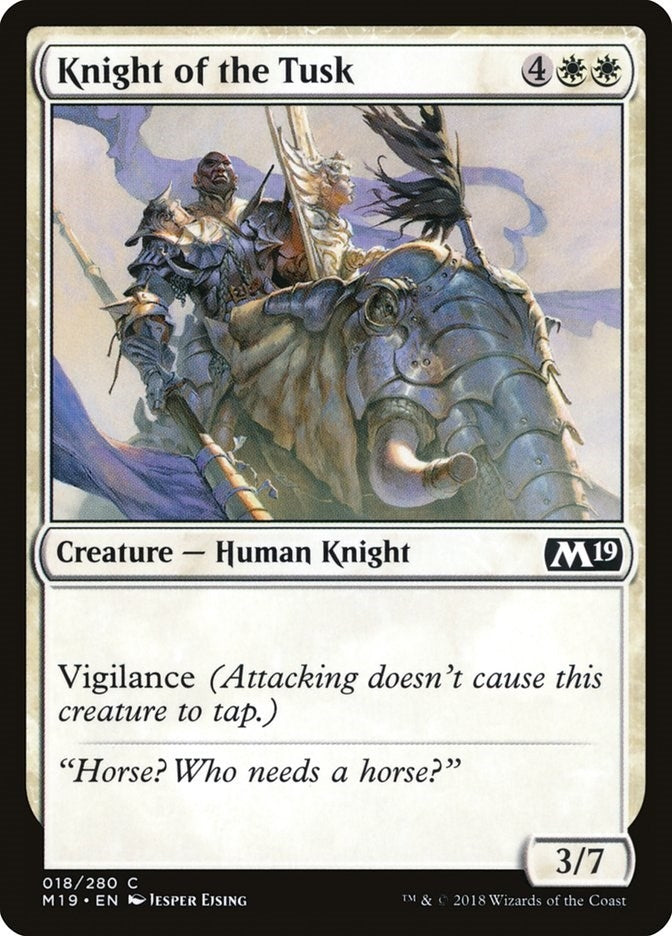 Knight of the Tusk (18) [M19] - MTG Single
