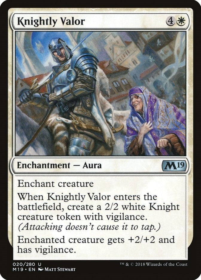 Knightly Valor (20) [M19] - MTG Single