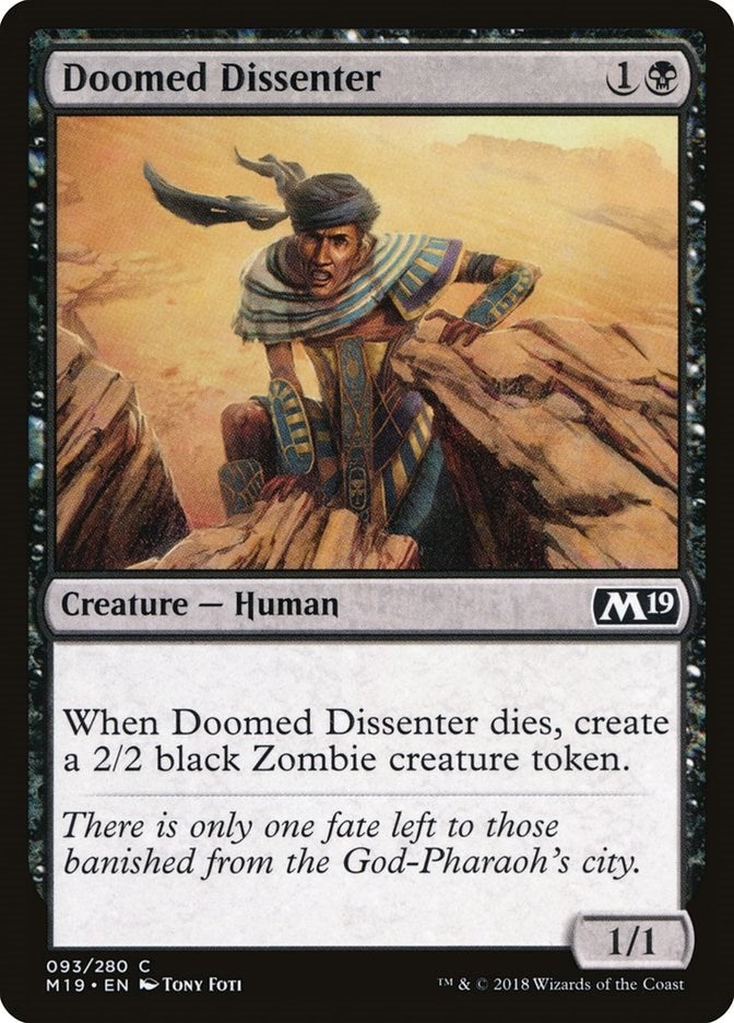 Doomed Dissenter (93) [M19] - MTG Single