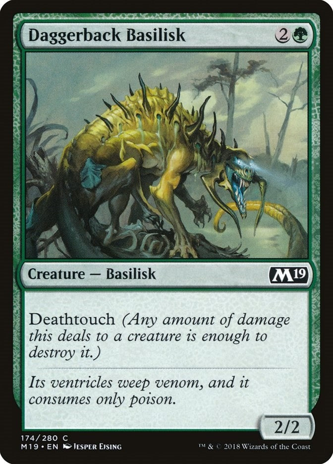 Daggerback Basilisk (174) [M19] - MTG Single