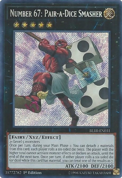 Number 67: Pair-a-Dice Smasher (31) (BLRR) - YuGiOh Single