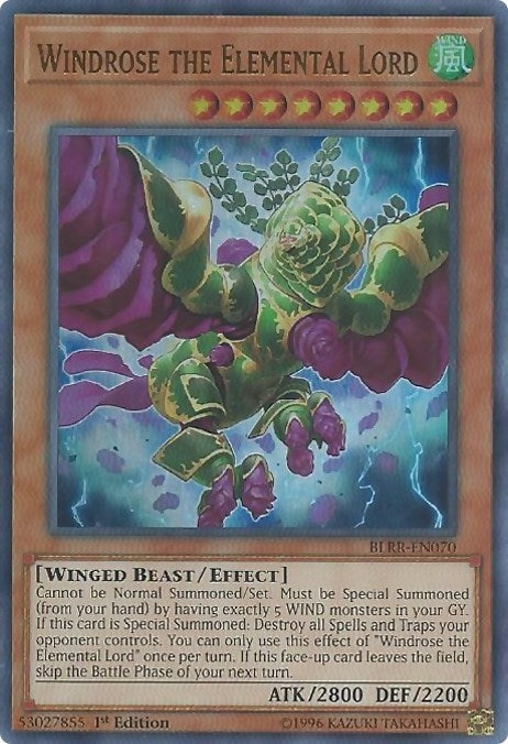 Windrose the Elemental Lord (70) (BLRR) - YuGiOh Single