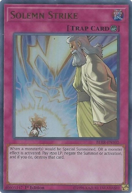 Solemn Strike (102) (BLRR) - YuGiOh Single