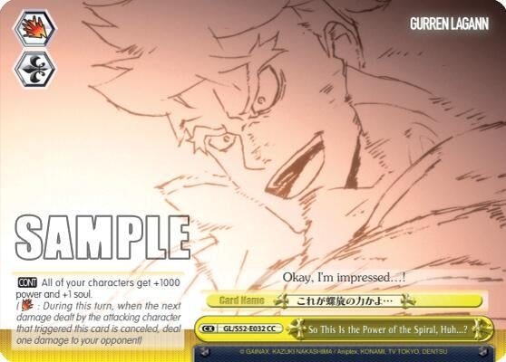 So This Is the Power of the Spiral Huh...? (52032) [GL/S52] - Weiss Schwarz Single