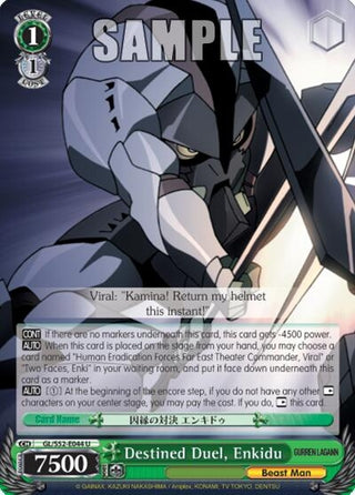 Destined Duel Enkidu (52044) [GL/S52] - Weiss Schwarz Single