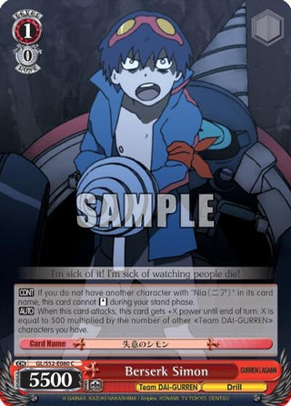 Berserk Simon (52080) [GL/S52] - Weiss Schwarz Single