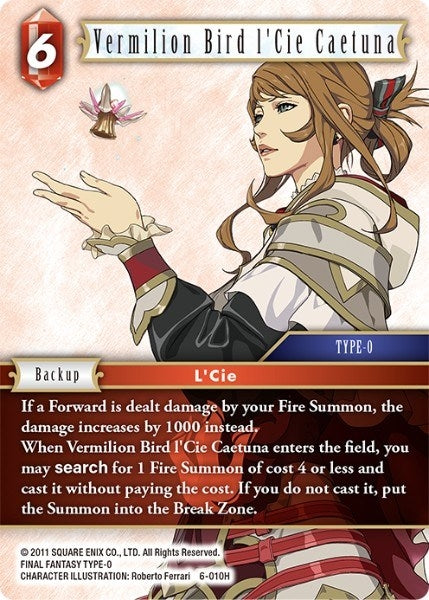 Vermilion Bird l’Cie Caetuna (6) [OP6] - Final Fantasy TCG Single