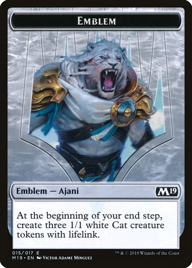 Emblem - Ajani Adversary of Tyrants (0) [M19] - MTG Single
