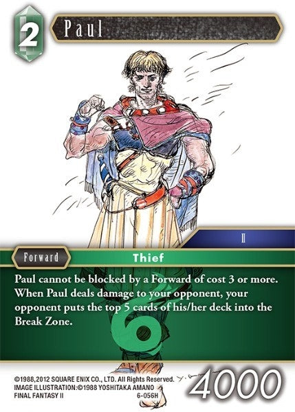 Paul (6) [OP6] - Final Fantasy TCG Single