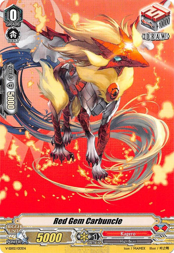 Red Gem Carbuncle (2013) [V-SD02] - Cardfight Vanguard Single